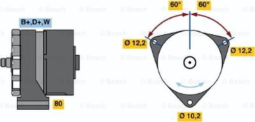 BOSCH 0 986 033 570 - Ģenerators www.autospares.lv