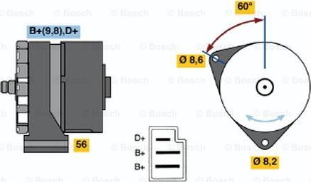 BOSCH 0 986 033 070 - Alternator www.autospares.lv