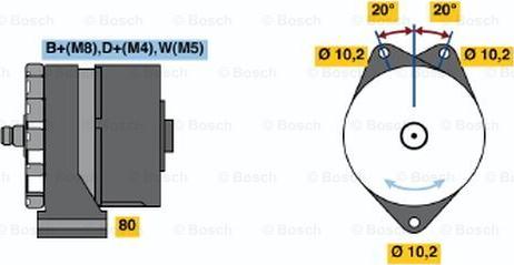 BOSCH 0 986 033 100 - Генератор www.autospares.lv