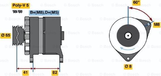 BOSCH 0 986 033 130 - Ģenerators autospares.lv