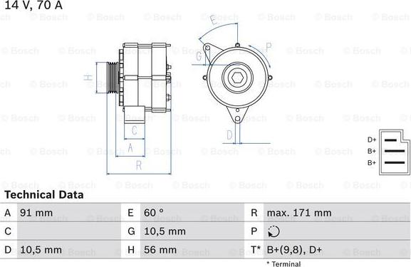 BOSCH 0 986 033 810 - Ģenerators autospares.lv