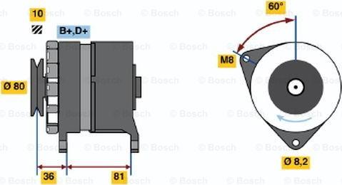 BOSCH 0 986 033 310 - Генератор www.autospares.lv