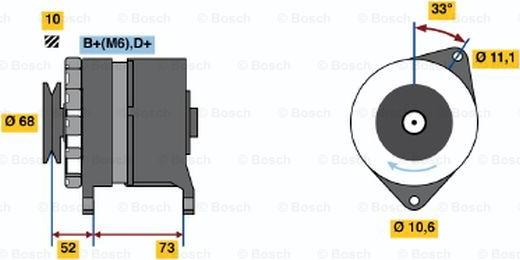 BOSCH 0 986 033 250 - Alternator www.autospares.lv