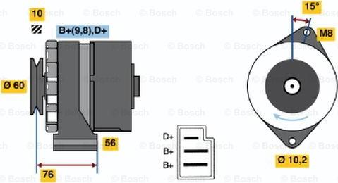 BOSCH 0 986 033 260 - Ģenerators www.autospares.lv