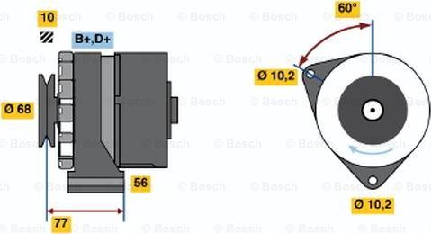 BOSCH 0 986 033 710 - Ģenerators autospares.lv