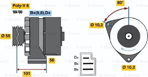 BOSCH 0 986 033 730 - Ģenerators www.autospares.lv