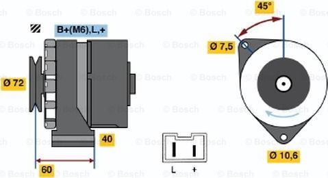 BOSCH 0 986 032 061 - Alternator www.autospares.lv