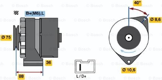 BOSCH 0 986 032 301 - Ģenerators www.autospares.lv