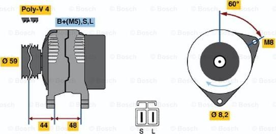 BOSCH 0 986 037 981 - Ģenerators autospares.lv