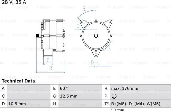 BOSCH 0 986 037 440 - Генератор www.autospares.lv