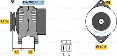 BOSCH 0 986 037 691 - Ģenerators autospares.lv