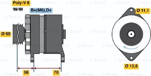 BOSCH 0 986 037 140 - Ģenerators www.autospares.lv