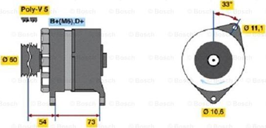 BOSCH 0 986 037 160 - Генератор www.autospares.lv