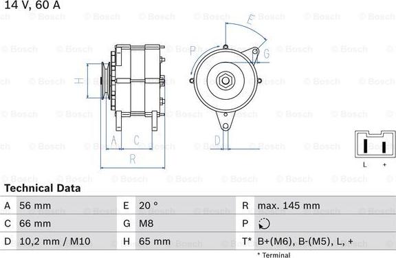 BOSCH 0 986 037 321 - Генератор www.autospares.lv