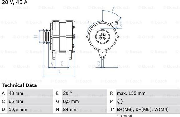 BOSCH 0 986 037 221 - Генератор www.autospares.lv