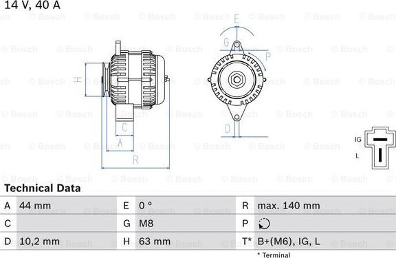 BOSCH 0 986 037 271 - Генератор www.autospares.lv