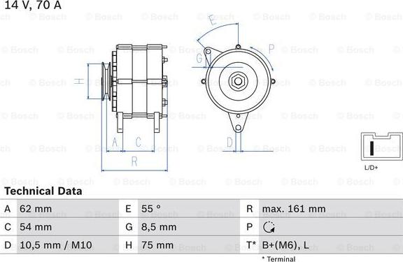 BOSCH 0 986 037 791 - Ģenerators www.autospares.lv