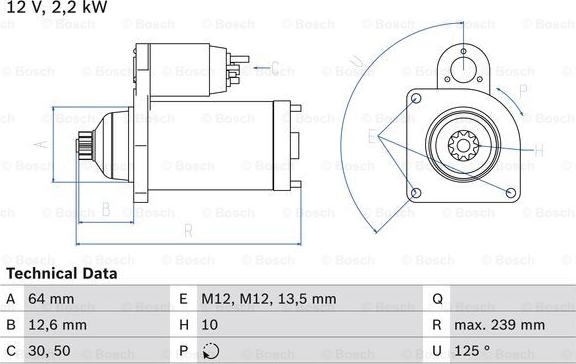 BOSCH 0 986 029 040 - Starter www.autospares.lv