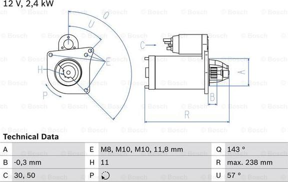 BOSCH 0 986 029 060 - Starter www.autospares.lv