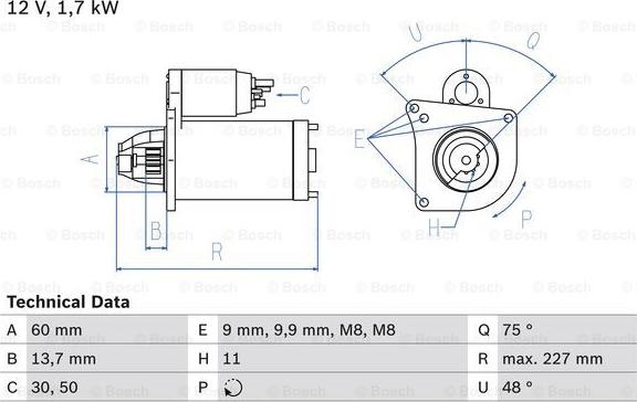 BOSCH 0 986 024 060 - Starteris www.autospares.lv