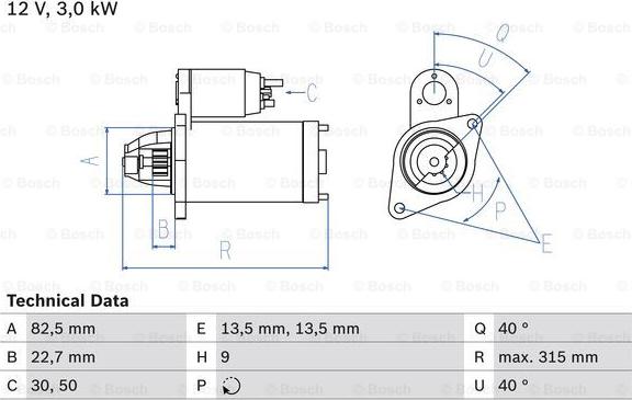 BOSCH 0 986 024 080 - Starteris autospares.lv