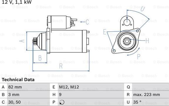 BOSCH 0 986 024 180 - Стартер www.autospares.lv