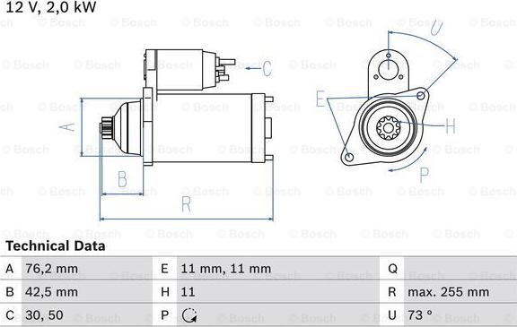 BOSCH 0 986 024 360 - Starteris www.autospares.lv