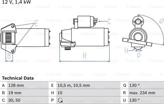 BOSCH 0 986 024 730 - Starteris www.autospares.lv