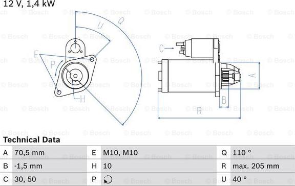 BOSCH 0 986 025 960 - Стартер www.autospares.lv