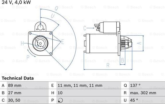 BOSCH 0 986 025 530 - Starteris www.autospares.lv