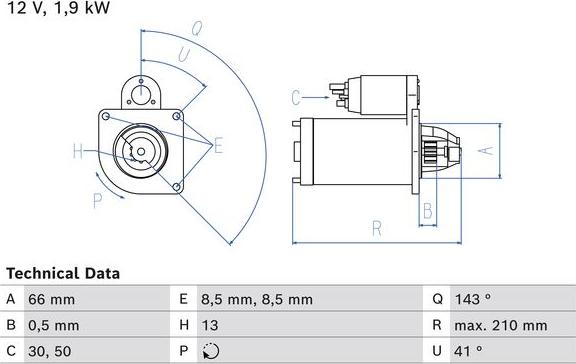 BOSCH 0 986 025 040 - Starteris www.autospares.lv