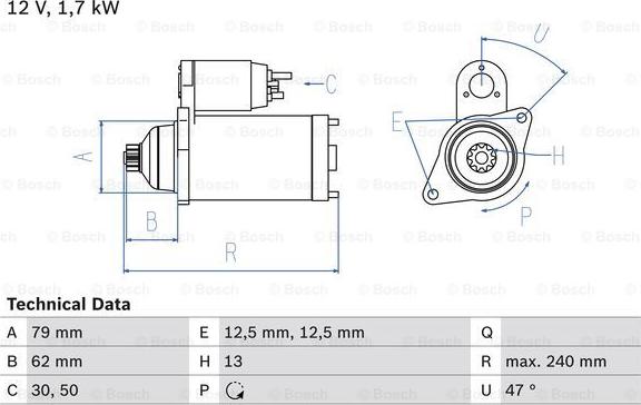 BOSCH 0 986 025 150 - Starteris www.autospares.lv