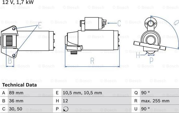 BOSCH 0 986 025 830 - Starteris autospares.lv