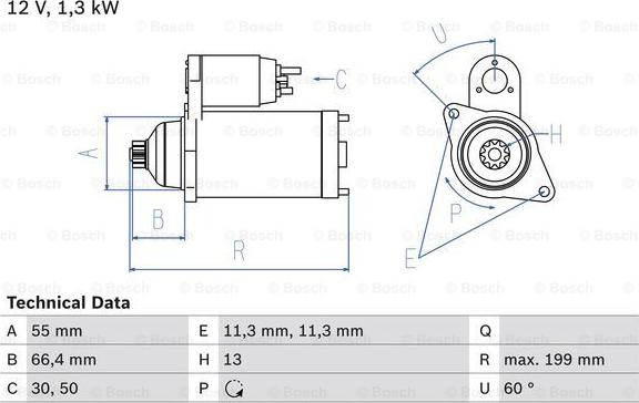 BOSCH 0 986 025 340 - Starteris autospares.lv