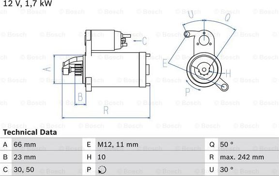 BOSCH 0 986 025 240 - Starteris www.autospares.lv