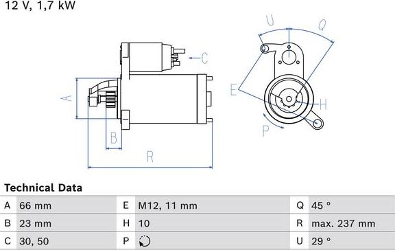 BOSCH 0 986 026 520 - Starteris www.autospares.lv