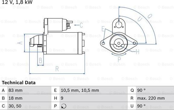 BOSCH 0 986 026 050 - Starteris www.autospares.lv