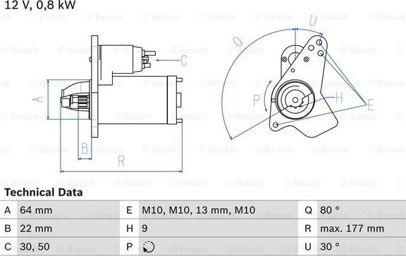 BOSCH 0 986 026 250 - Starteris www.autospares.lv