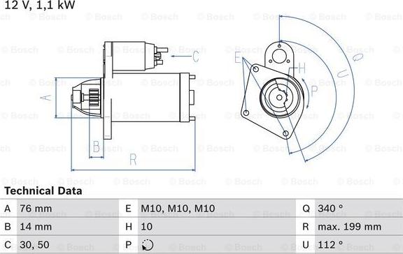 BOSCH 0 986 020 900 - Стартер www.autospares.lv