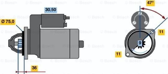 BOSCH 0 986 020 441 - Starter www.autospares.lv