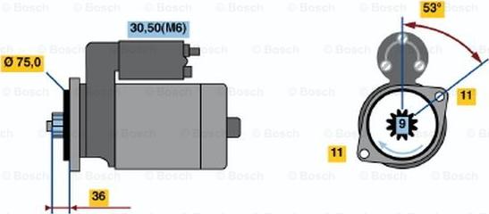 BOSCH 0 986 020 461 - Starter www.autospares.lv