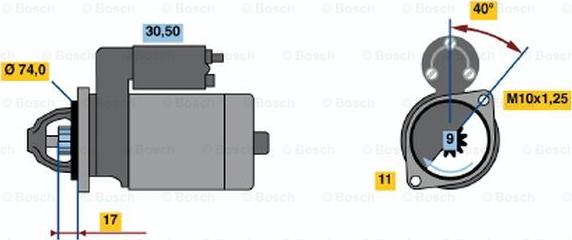 BOSCH 0 986 020 541 - Starteris www.autospares.lv