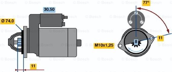 BOSCH 0 986 020 531 - Starteris autospares.lv