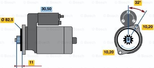 BOSCH 0 986 020 681 - Starteris www.autospares.lv