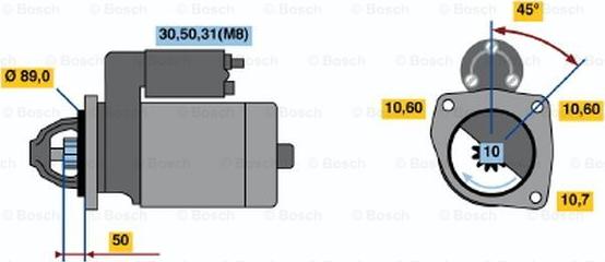 BOSCH 0 986 020 051 - Starteris www.autospares.lv