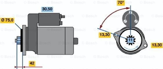 BOSCH 0 986 020 031 - Starteris www.autospares.lv