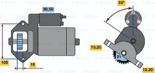 BOSCH 0 986 020 801 - Starter www.autospares.lv