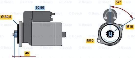 BOSCH 0 986 020 811 - Стартер www.autospares.lv