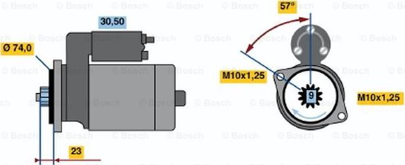 BOSCH 0 986 020 831 - Starteris www.autospares.lv