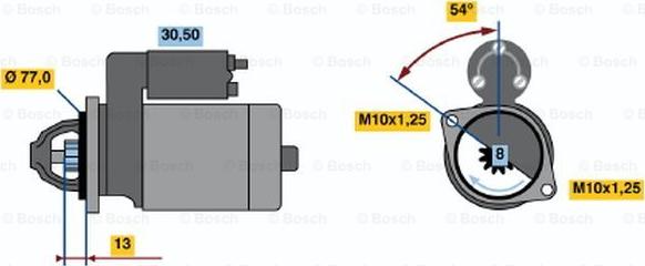 BOSCH 0 986 020 391 - Starteris autospares.lv